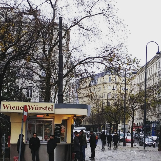 Vente de saucisses à Vienne